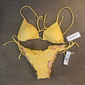 Light Yellow LA Hearts PacSun Bikini